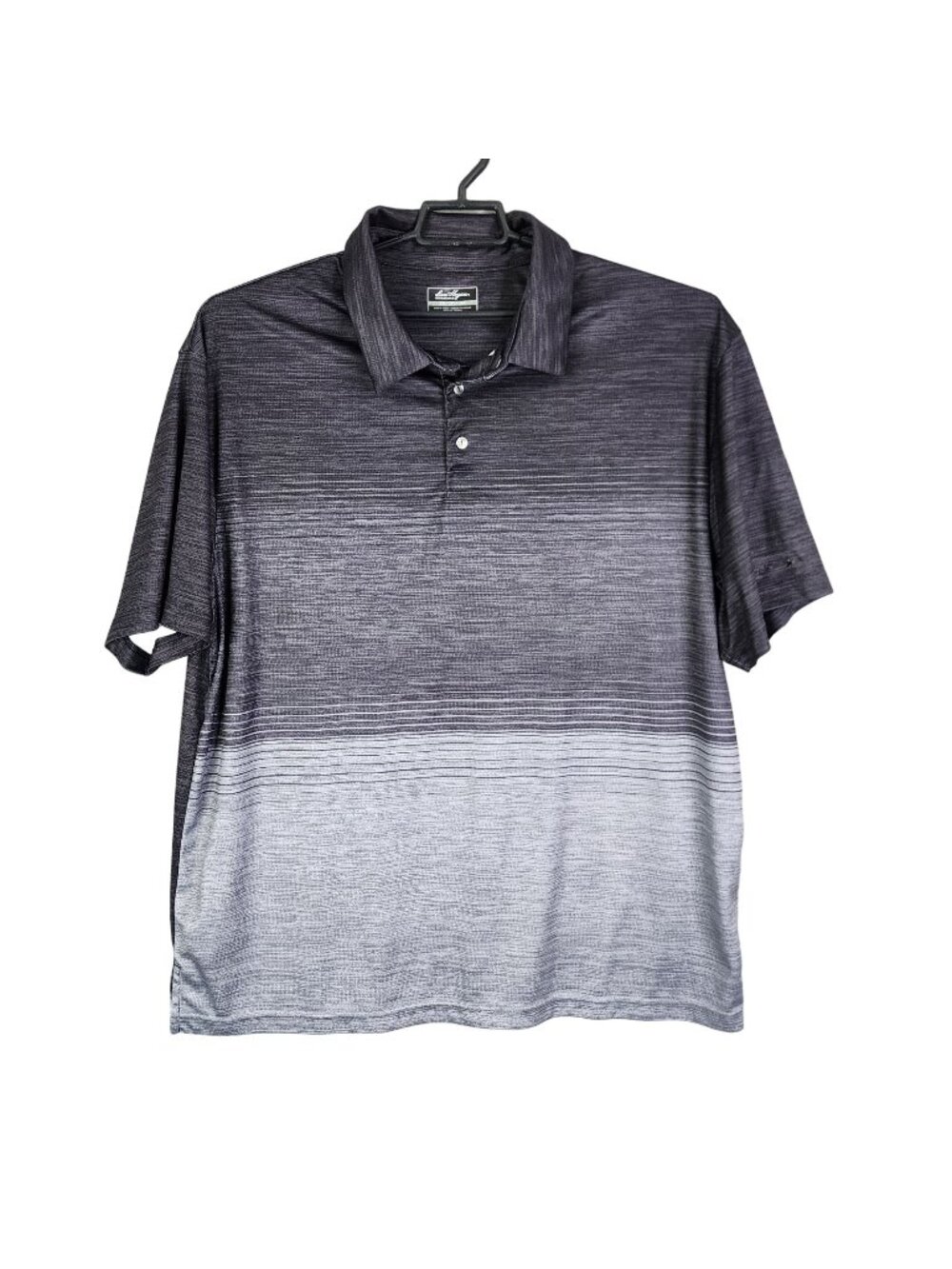 Mens Ben Hogan Gray Gradient Performance Polo Shirt Short Sleeve Polyester 2XL